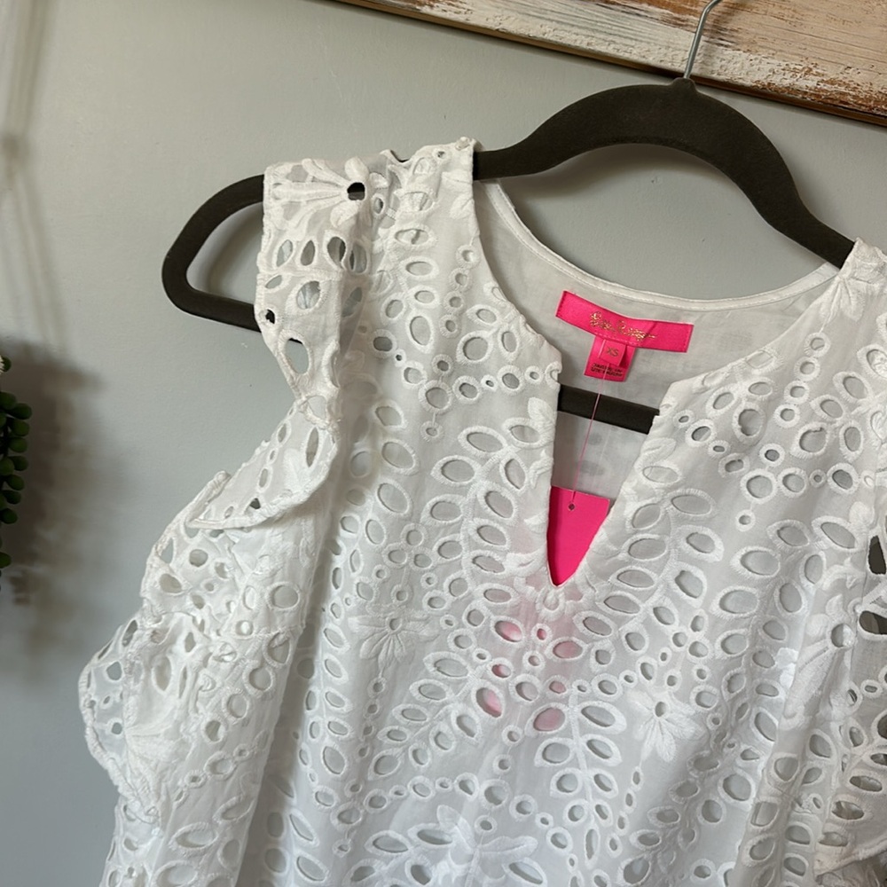 Lilly Pulitzer white Faun Top xs - Picture 2 of 9